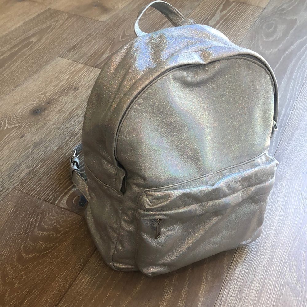 Iridescent Silver Rainbow Mini Backpack - image 2